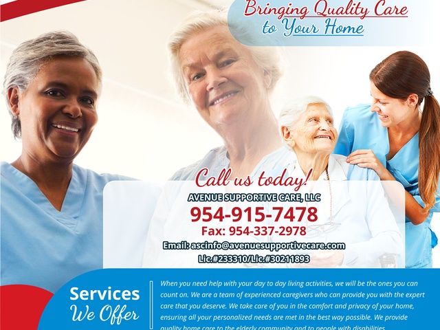 AVENUE SUPPORTIVE CARE LLC - Homecare photo in TAMARAC, FL